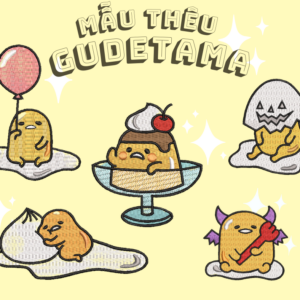 Mẫu thêu gudetama 1
